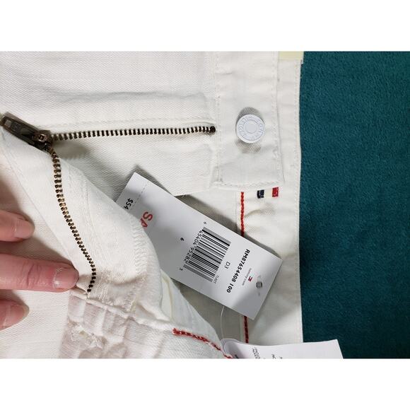 Tommy Hilfiger Skirt Size 6 Womens White Denim Mid Rise Straight Pencil NWT - Picture 6 of 13